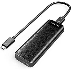 【40Gbps】Wavlink Thunderbolt 3 Nvme M.2 SSDケース M-Key/B&M Key(Nvmeのみ) 40Gbps 外付けケース UASPサポート 2260/2280対応 ヒートシンク付き Mac OS/Windowsに対応 コンパクト ドライバ不要