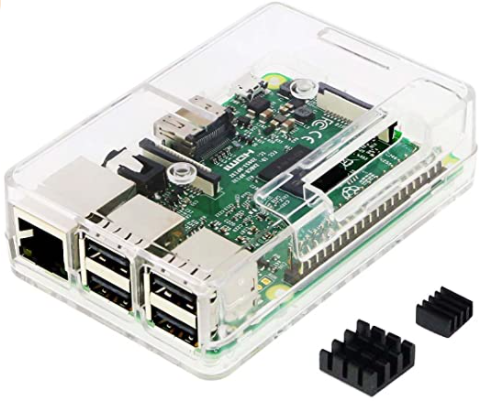 Raspberry Pi3 Model B ボード＆ケースセット 3ple Decker対応 (Element14版, Clear)-Physical Computing Lab