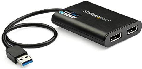 StarTech.com USB 3.0 - デュアルDisplayPort変換アダプタ 4K/60Hz対応 USB 3.0 (5Gbps) USBデュアルモニタ...